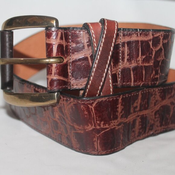 New w Tag Old Stock Brooks Brothers Genuine Alligator Crocodile Belt M